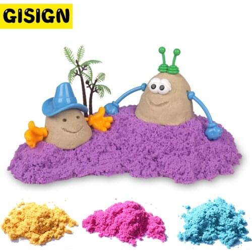 Funny Magic Sand Toys Clay Colored Soft Dynamic Sand Space Indoor Educational Arena Play Slime Sand Kids Toys for Children