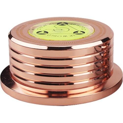 Record Weight Stabilizer 50Hz Bubble Level Speed Detection Turntable LP Disc Stabilizer Clamp for Vinyl Record Player