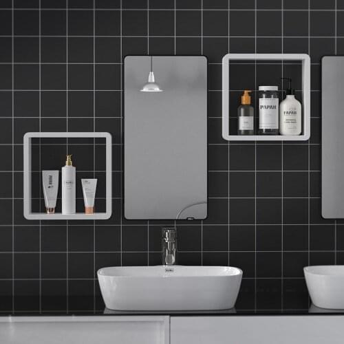 Punch Free Bathroom Storage Rack Bathroom Wall Mounts Shelf Waterproof Multi-layer Combination Holder Decoration Finishing Frame