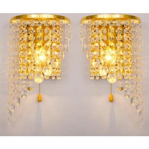 Led Wall Light Bedroom Crystal Led Wall Lamp Sconce Indoor Luminarias De Interior Modern LED Light Loft Bedside led Lighting