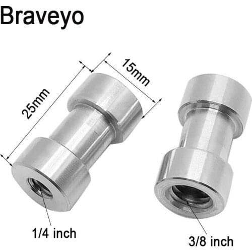 Internal Thread Conversion Screw 1/4 to 3/8 inch Camera Screw Flash Light Stand Tripod Mount Adapter Accessories Aluminum Screw