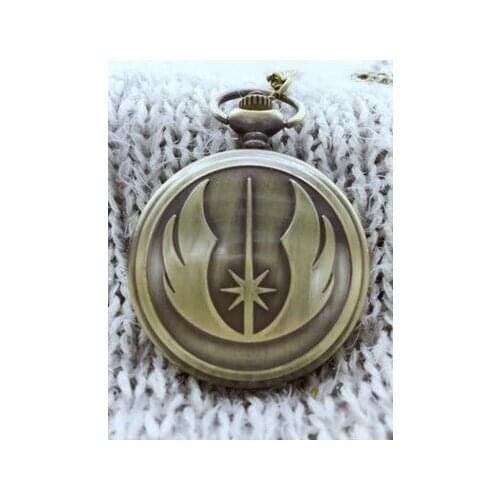 Vintage Pocket Watch Necklace Bronze Cute Fob Chain Clock Pendant For Children Boys Potter Fans' Gift