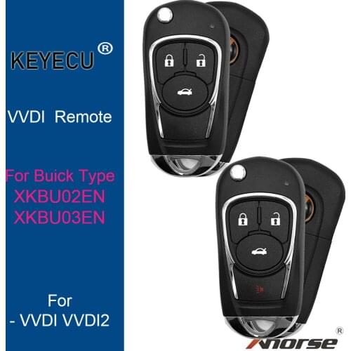 XHORSE English Version XKBU02EN XKBU03EN for Buick Style Wire Universal Remote Key - 3+1/ 4 Buttons - for VVDI Key Tool, VVDI2