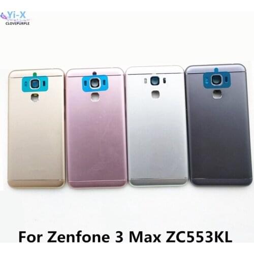 Back Cover For Asus Zenfone 3 Max ZC553KL Battery Door Back Case Housing with Side button keys