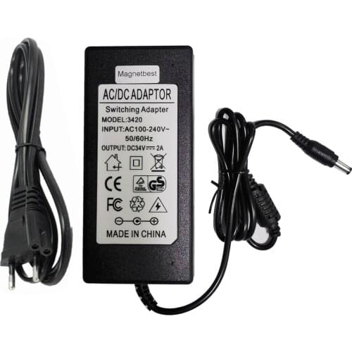 34V 2A AC/DC Adapter Charger 5.5*2.5 / 2.1MM DC Plug Alternative 34V 1.47A / 34V 1.58A Power Supply For Robot