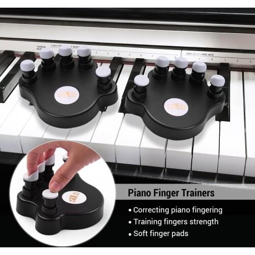 SOLO Piano Finger Trainers Fingers Strength Training Tools Finger Correctors Soft Finger Pads Piano keyboard for beginner 1 Pair