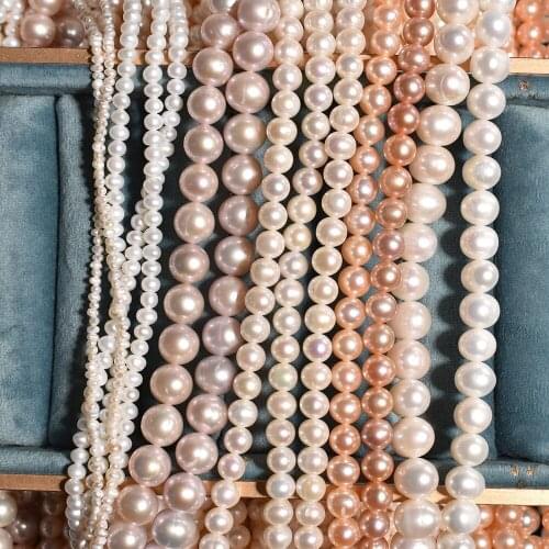 2/3/4/5/6/7/8/9/10mm Shiny Baroque Pearl Beads DIY Jewelry for Wedding Necklaces Potato Real 100% Natural Freshwater Pearl Beads