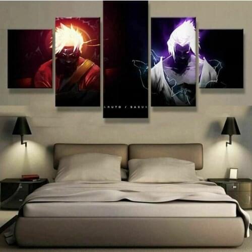 Japanese Anime Hero Character 5 Pieces Canvas Picture Print Wall Art Canvas Painting Wall Decor for Living Room Poster No Framed