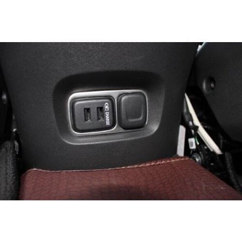 Stainless steel accessories styling For Chevrolet Malibu XL 2016 2017 Car rear Charging USB interface frame cover trim