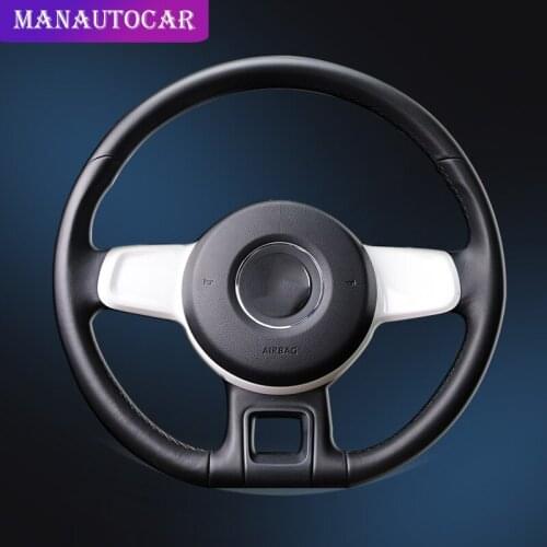 Car Braid On The Steering Wheel Cover for Volkswagen VW Beetle 2012-2016 Up 2013-2016 Interior Auto Braiding Covers Car-styling