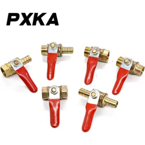Free shipping Pagoda valve switch pneumatic ball valve red handle small ball valve drain 2/4 double outer wire inner wire
