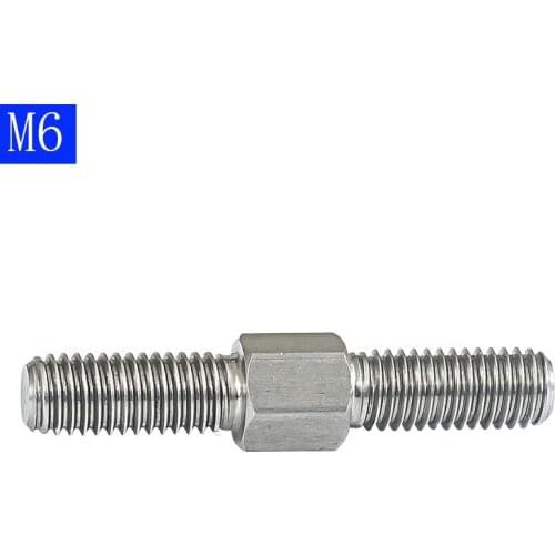 M6 304 Stainless Steel Left hand and Right - hand Double End Thread Tight Adjustable Push Rod Stud Screws Bolts