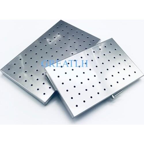 Stainless steel sterilization case Autoclavable tray disinfection box Silicone mat sterilize instrument holder Surgical tools
