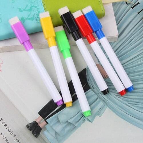 Colorful Black School Classroom Supplies Magnetic Whiteboard Pen Markers Dry Eraser Pages Childrens Drawing Pen