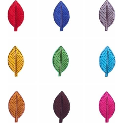 Colorful Leaves Accessories Applique Decor Patches On Clothing Embroidered Patches For Clothing Iron Sticker For Clothes Badge