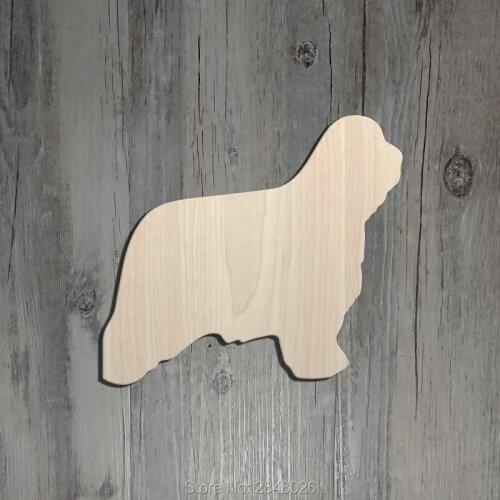 Wooden Dog Craft Decorations, Gift Tags, Blank Craft Shapes Christmas Tree Ornaments