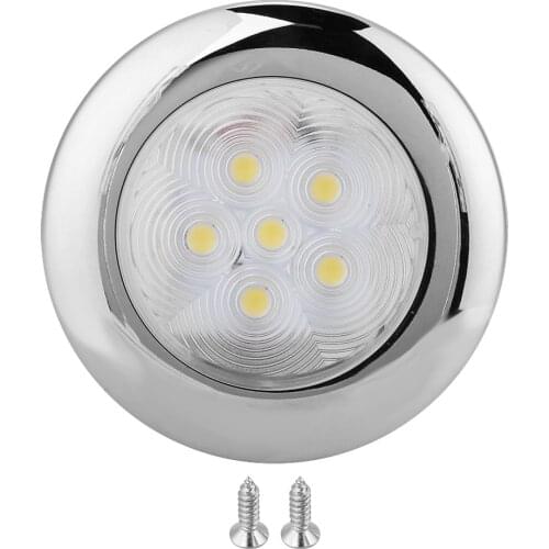 For Marine Boat Yacht 6 LED Light Dome Light Lamp 12V DC Stainless Steel White LED Lights For Yachts And Boats
