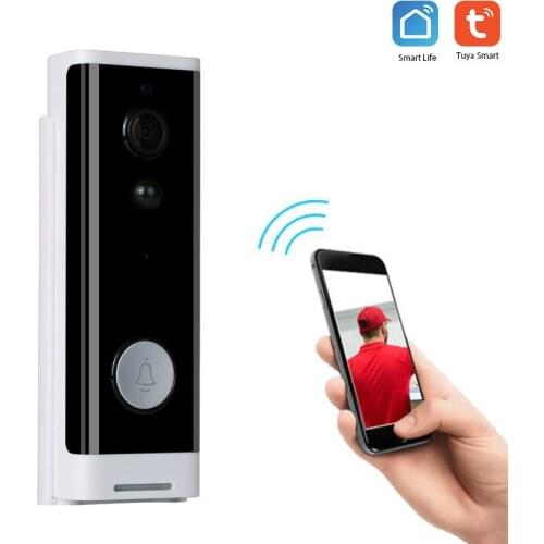 WiFi Video Doorbell 1080P Wireless Smart Security Camera Door Bell 2-way Talk PIR Motion Detection Night Vision Tuya Intercom