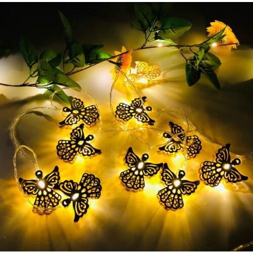 1.65m 10 LEDs Fairy LED Angel Light String Dry Battery Holiday Lights Outdoor Christmas Thanksgiving Wedding Party Decoration
