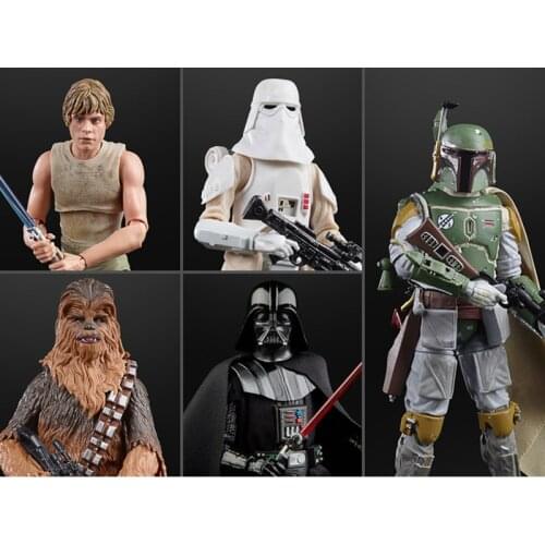 6inch Hasbro Star wars 40th anniversary card Darth Vader Luke Skywalker Boba Fett Imperial Stormtrooper model toys for children