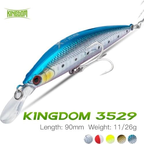 Kingom Fishing Lures Jerkbait Minnow 90mm Seawater & Freshwater Swimbait Fishing Wobblers For For Peche Bass Pike Carp Trolling
