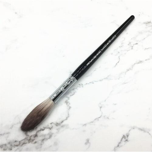 Flame Long Hair #93 Pro Featherweight Blending Brush Fan Brush Soft Cheek Blush Highlighter Beauty Make Brush Tool
