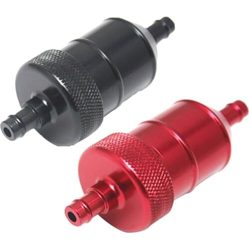 MagiDeal 2pcs (Red+Black) Motorcycle ATV Quad Petrol Gas Inline Fuel Filter