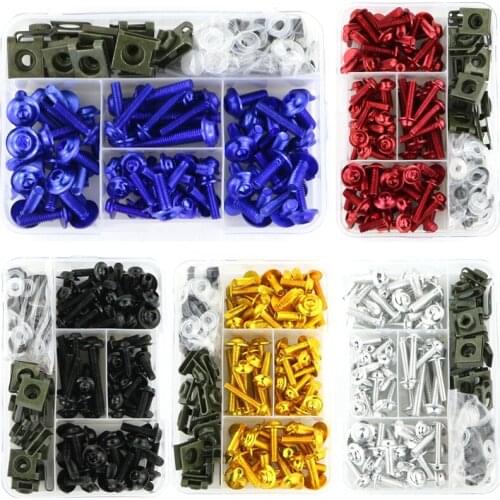 Fit For SUZUKI GW250F Bandit GSF650 GSF750 GSF1200 GSF1250 GN400 Full Fairing Bolts Kit Bodywork Screws Nut Aluminum