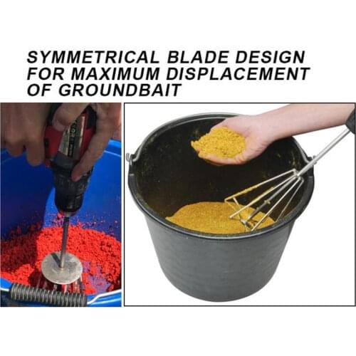 Durable Groundbait Mixer Carp Fishing Lures Whisk Angler Equipment Tool Accs