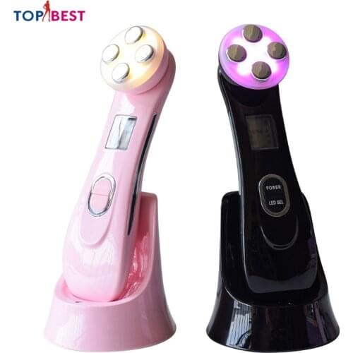 RF&EMS Mesotherapy Electroporation Face Beauty Machine LED Photon Skin Rejuvenation Ance Wrinkle Remover Radio Frequency Device