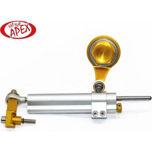 CNC Steering Damper for Yamaha YZF-R6 2006-2015 2016 2017 YZF-R1 2002-2016 Stabilizer Set Linear Reversed With Mounting Bracket