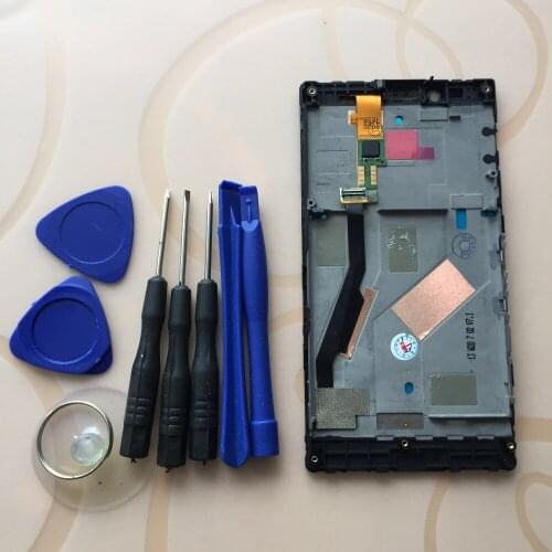 For Nokia Lumia 720 N720 Touch Screen Digitizer Sensor + LCD Display Monitor Screen Panel Assembly With Frame + Free tools