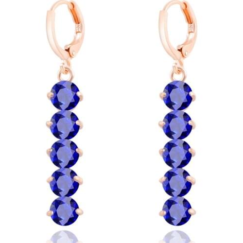 New Gold-Color Crystal Earring Brincos Long Pendant Water Drop Earring oorbellen Dangle Earrings Pendiente Earrings For Women