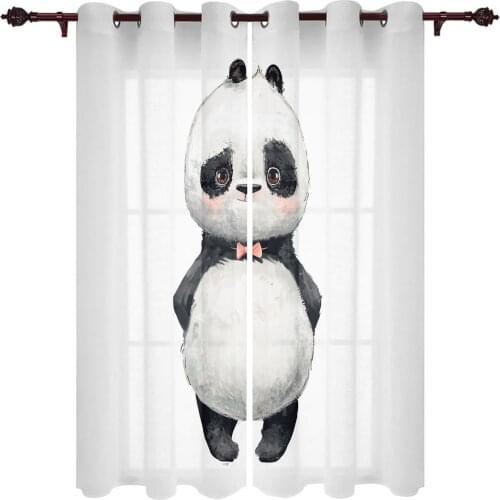 Farm Panda Cute Window Curtains kids bedroom decor Curtain Home Decor Kitchen Decor Curtain Panels