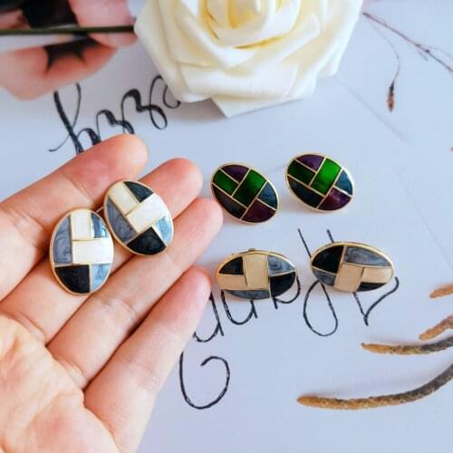 Mixed Color Earrings, New Design Enamel Styles Party Vintage Accessories