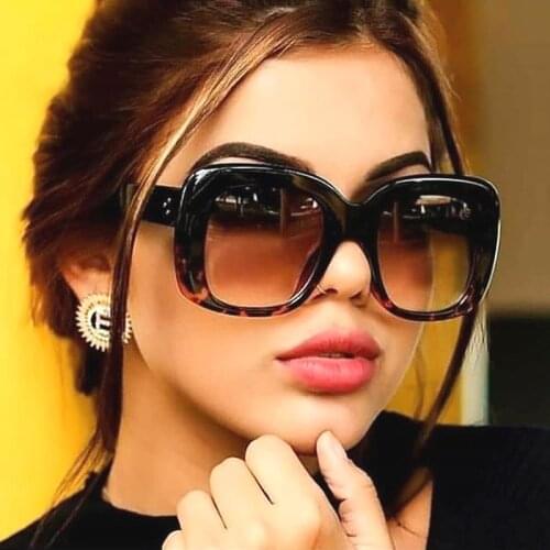 New 2019 Luxury Fashion Women Sunglasses Designer Brand Ladies Sun Glasses Square Gradient Summer Shades