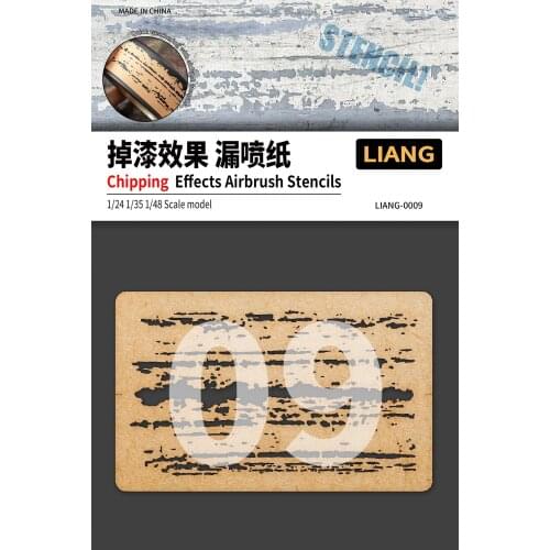 LIANG-0009 Chipping Effects Airbrush Stencil Tool for 1/24 1/35 1/48 Scale Model