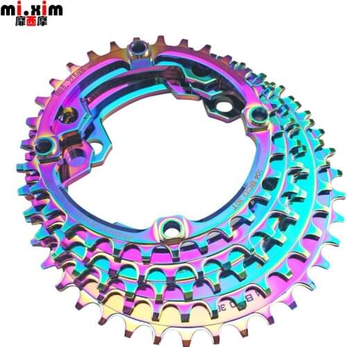 Bicycle 104BCD Crank Round 30T 32T 34T 36T 38T Narrow Wide Chain Wheel MTB Bike Chainring