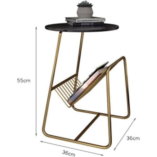 Living room sofa edge a few modern simple Li Shi Wen Yan ban tea table small round table bedside corner a few bookshelves