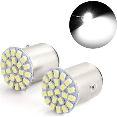 2pcs Canbus white car T25 1157 22 SMD LED Light Bulb Tail Break Stop Turn Signal Light replace lamp