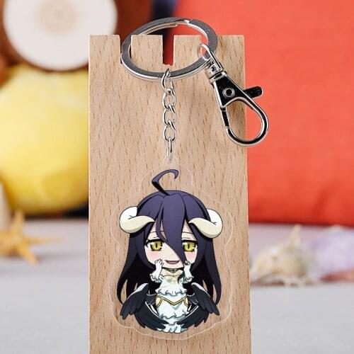 2019 New Arrival Overlord Japanese anime figure acrylic mobile phone charms keychain strap KEYRING