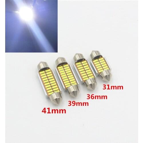 31mm 36mm 39mm 41mm C5W C10W 4014 SMD Car LED Festoon Light Canbus Error Free Interior Dome Lamp Reading Bulb