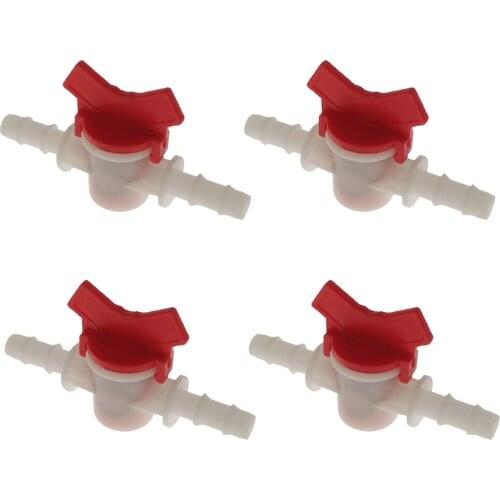 4 Pieces Flow Regulator Water Pump Straight Valve Water Flow Switch Water Stop Valve for 10mm Hose