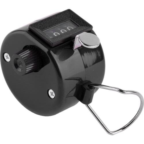 4 Digit Portable Convenient Plastic + Metal Hand Held Tally Counter Manual Palm Clicker Number Counting Golf