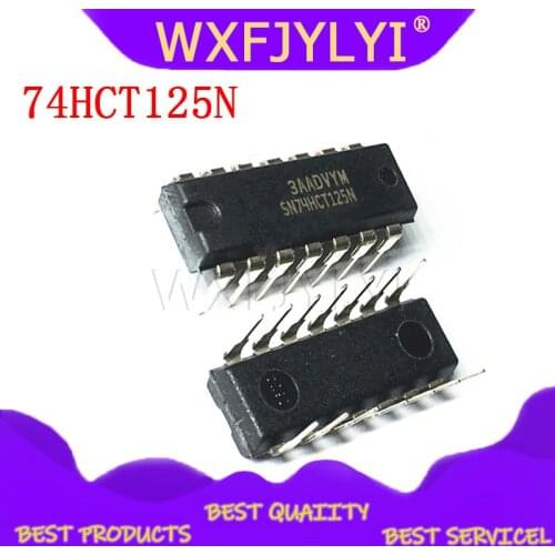 5PCS/lot 74HCT125N SN74HCT125N 74HCT125 DIP-14 goodquality