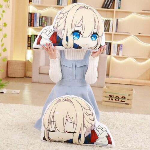 50cm Violet Evergarden Soft plush pillow doll Double-Sided Plush Doll Pillow