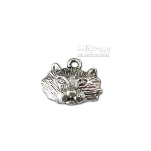 600pcs Tibetan silver Cat Charm A10642