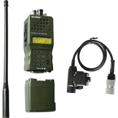 AN/PRC-152 PRC 152 Harris Dummy Radio Case,Military Talkie-Walkie Model for Baofeng Radio,No Function + U94 PTT 6-pin plug