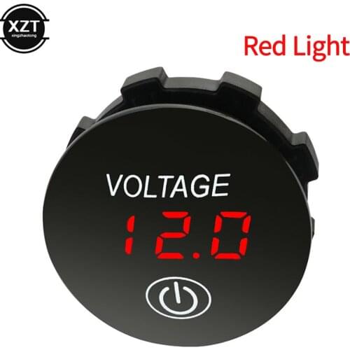 DC 5V-48V LED Panel Digital Voltage Meter Car Motorcycle Battery Capacity Display Voltmeter with Touch ON/OFF Switch