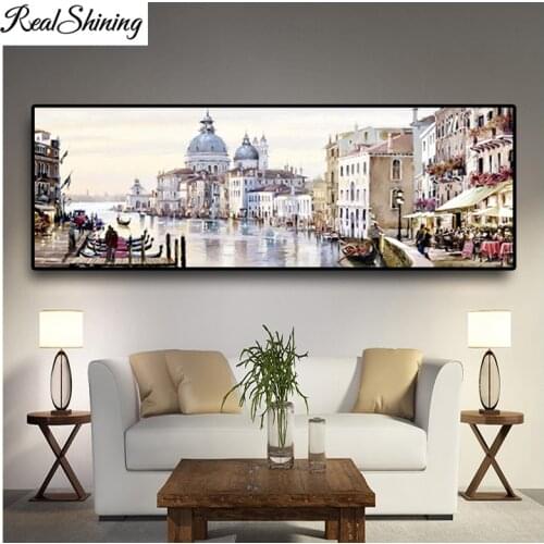 Large DIY Diamond Painting Abstract Venice City of Water Embroidery Beads Cross Stitch Full Square/Round Mosaic Decor FS4695
